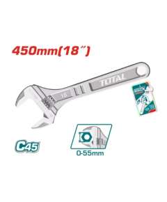 Total THT1010183 450mm 18″ Adjustable wrench