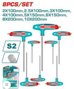 Total  THHW80816 8 Pcs T-handle hex wrench set