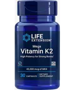 Life Extension Mega Vitamin K2 45000mcg 30Capsules Supplement