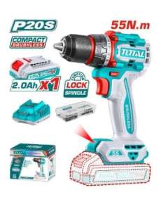 Total TDLI205582 20V 55Nm Compact Brushless Cordless Drill
