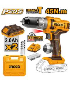 Ingco CIDLI201452 20V LI-ION 45Nm Cordless Impact Drill