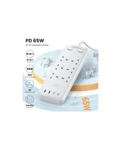 UGREEN 65W  6 Way  Surge Protector Power Strip