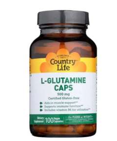 Country Life L-Glutamine 500mg 100 Capsules Supplements