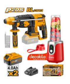 Ingco  COSLI23014 20V LI-ION Cordless Rotary Hammer Combo