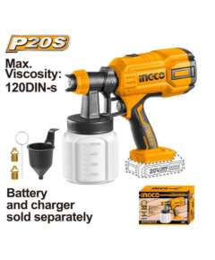 Ingco CSGLI2003 LI-ION 20V Cordless  Spray Gun