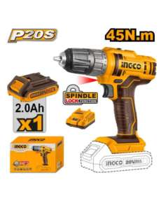 Ingco CDLI200518 20V 45Nm LI-ION Cordless Drill
