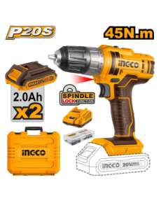 Ingco CDLI200528 20V 50Nm LI-ION Cordless Brushless Drill