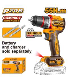 Ingco CDLI205581 55NM Compact Brushless Cordless Drill.