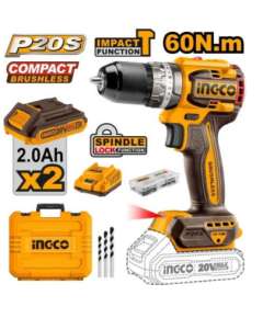 Ingco CIDLI20602 20V 60Nm LI-ION Cordless Brushless Impact Drill