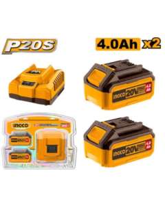 Ingco FBCPK1424 20V LI-ION 4.0Ah Battery And Charger Kit