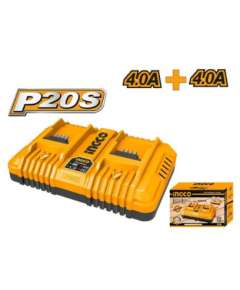 Ingco FCLI2082 20V LI-ION 2-Port Battery Charger