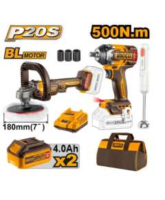 Ingco COSLI240686 20V LI-ION Cordless 3 PCS Combo Kit