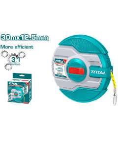 Total TMTF13306 30mx12.5mm Fibre glass measuring tape