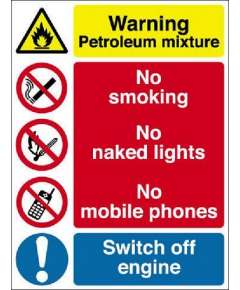 Petrol Station Warning Signs