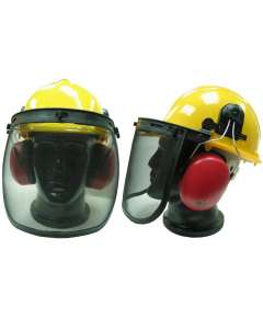 Safety Helmet with Face Shield and Ear Muffs