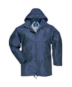 Plain Navy Blue Rain Coat