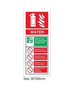 Water Extinguisher Instruction Sign