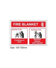Fire Blanket Instructions for Use Sign