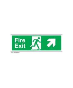 Fire Exit Arrow Up & Right Sign