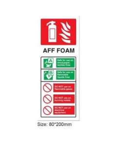 AFF foam Extinguisher Instruction Sign