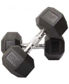 Bessgym Hex 2x15kg Dumbbells