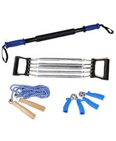 4-Way Training Set (2 Hand Grip, Skipping Rope, Bender & Chestpull)