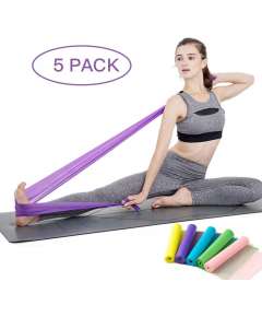 Thera Set of 5  (Resistance Bands) Yoga Bands