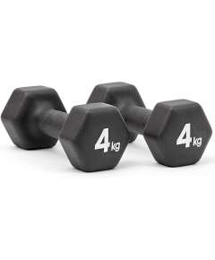 YDYBB 4 Kg Black Rubber Dumbbell