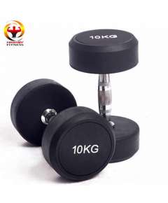 YDYBB 10 Kg Black Rubber Dumbbell