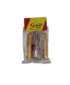 Sparo 12 Feet Cotton Wooden Handle Skipping Rope