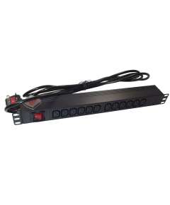 12 Way 1U Horizontal   Power Distribution Unit Server Rack