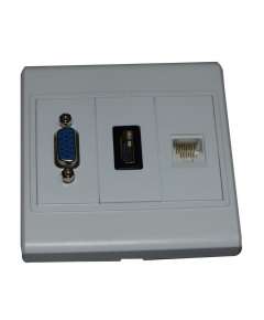 Wall Mount HDMI/VGA/CAT6/RJ45 Face Plate