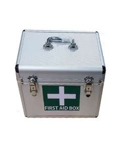 Generic Large Grey Metallic First Aid Box