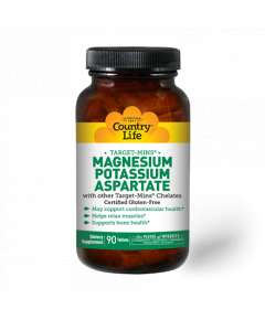 Country Life Magnesium Potassium Aspartate 90Tablets Supplement