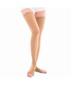 Camellia  Thigh Length Class 2 Open Toe Stocking(S)