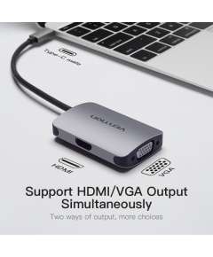Vention USB Type C To HDMI 4K and VGA Converter