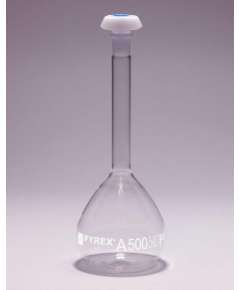 Pyrex Class A 500ml Glass Volumetric Flask