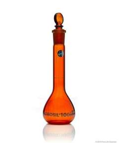 Borosil Amber 100ml Volumetric Flask
