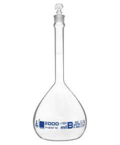 Borosil 2000ml Glass Volumetric Flask