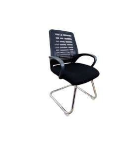 Office Mesh 108C Chrome Black Visitor Chair