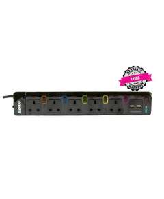 Armco AEE-5WAYB-USB2B 5 Way Extension Socket
