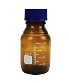 Borosil Amber 250ml Media Culture Bottle