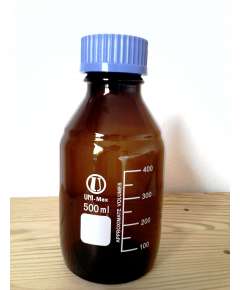 Borosil Amber 500ml Media Culture Bottle