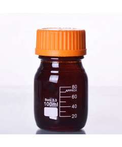 Borosil Amber 100ml Media Culture Bottle