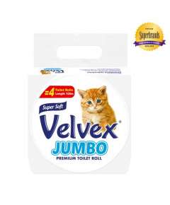Velvex 100Metre 12Pack Jumbo Toilet Tissue