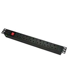 Easenet  6 Way Black Cabinet Power Distribution Unit