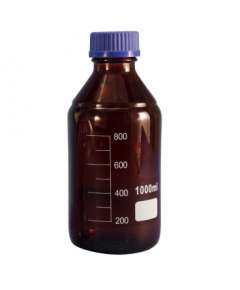 Borosil Amber 1000ml Media Culture Bottle
