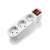 Tronic EC 1603 1-3 WAY EU Plug 2 Pin Power Strip