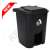 Kenpoly 50Litre Pedal Bin, Product Capacity: 50L, Product Colour: Black
