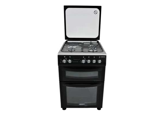 Armco GC-F6631LX3D2 BK 3 Gas 1 WOK  1 Electric Double Oven Gas Cooker